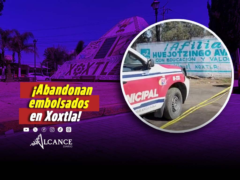 Encuentran presuntos restos humanos embolsados en Xoxtla