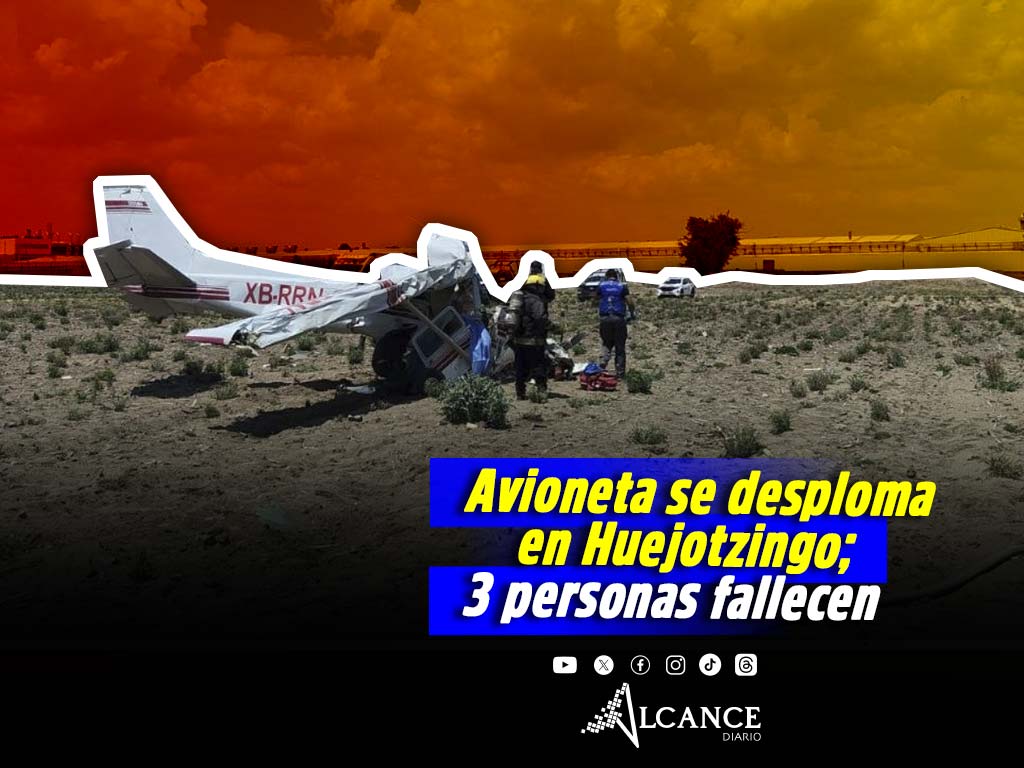 Tragedia en Huejotzingo, se desploma avioneta; hay 3 fallecidos