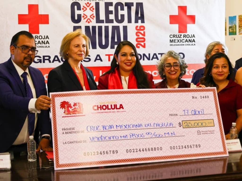 Arranca la Colecta Anual de la Cruz Roja en San Pedro Cholula