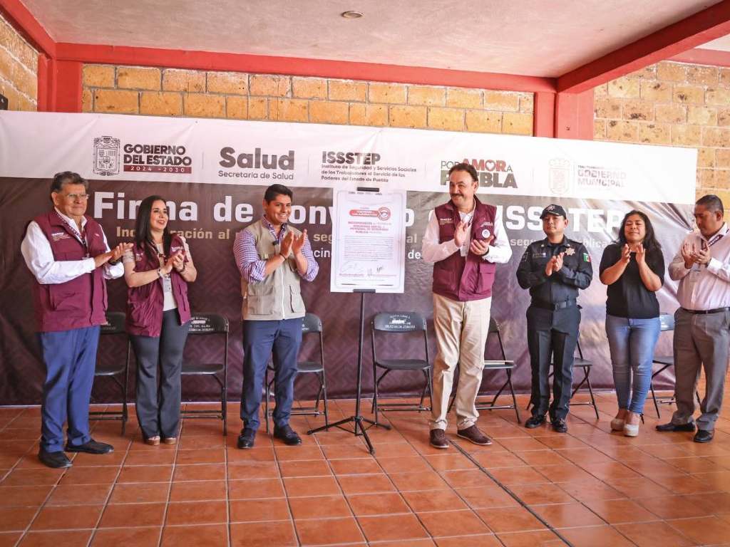 Convenio con el ISSSTEP dignificará a policías de Cuautlancingo y sus familias