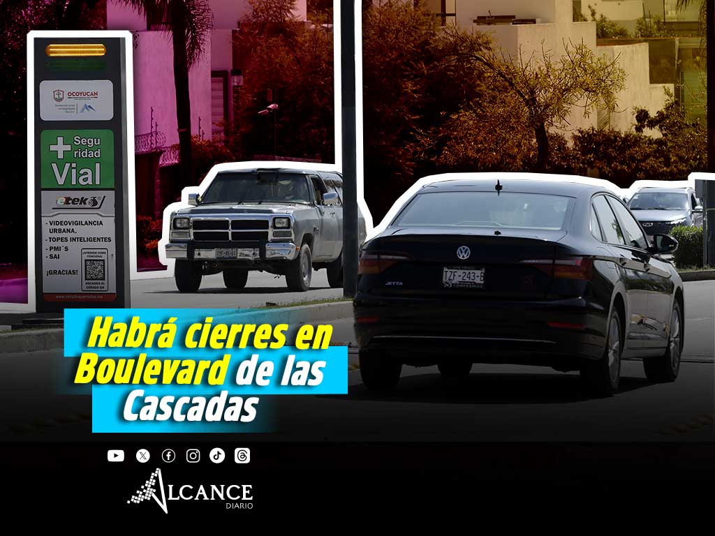 Obras en Lomas provocarán reducción de carril en Boulevard de las Cascadas