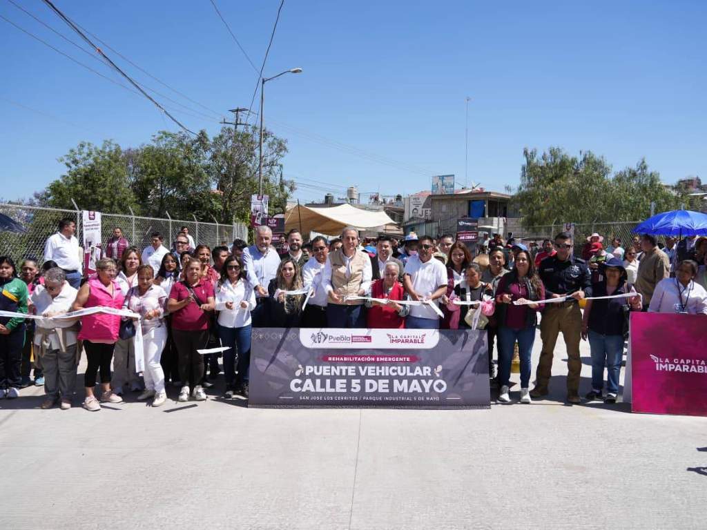 Inauguran rehabilitación de Puente Vehicular en San Pablo Xochimehuacan