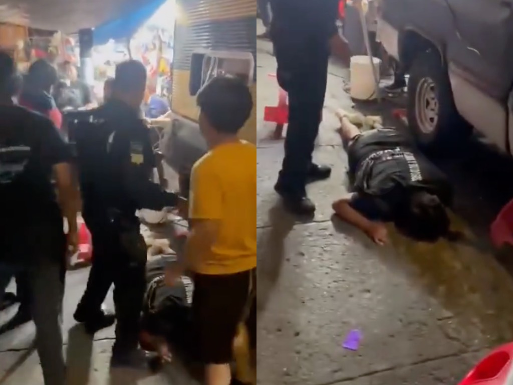 ¡Se arma la campal! Pelea entre ambulantes afuera de la Arena Puebla deja un herido