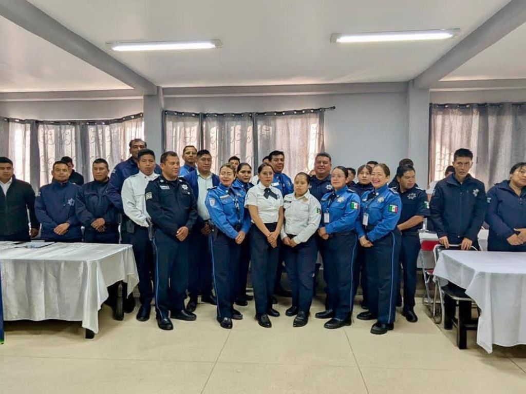 Se capacitan elementos de la Secretaría de Seguridad Pública de Ocoyucan