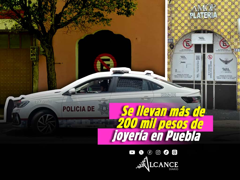 Roban joyería y se llevan más de 200 mil pesos en Centro Histórico de Puebla