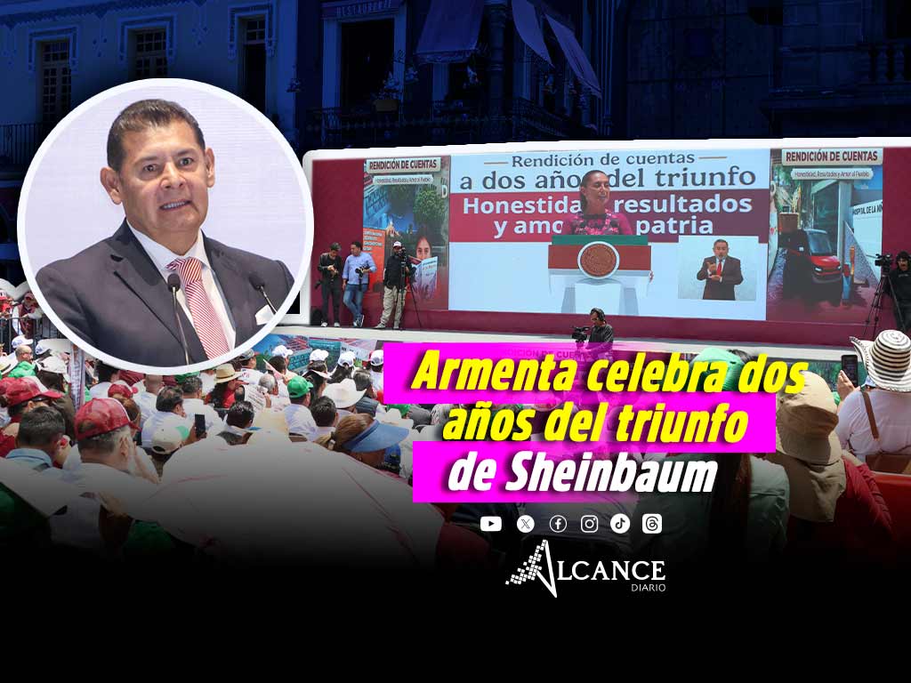 Orgulloso de coincidir con la primera mujer presidenta de México: Armenta tras celebra dos años del triunfo de Claudia Sheinbaum 