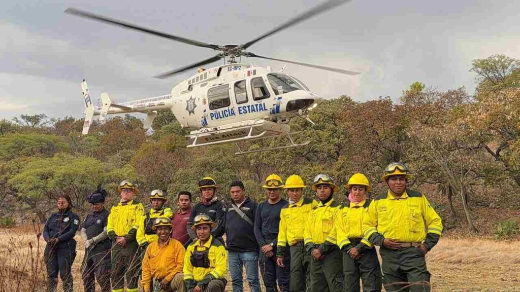 Con coordinación interinstitucional logran sofocar incendio forestal en Cohetzala
