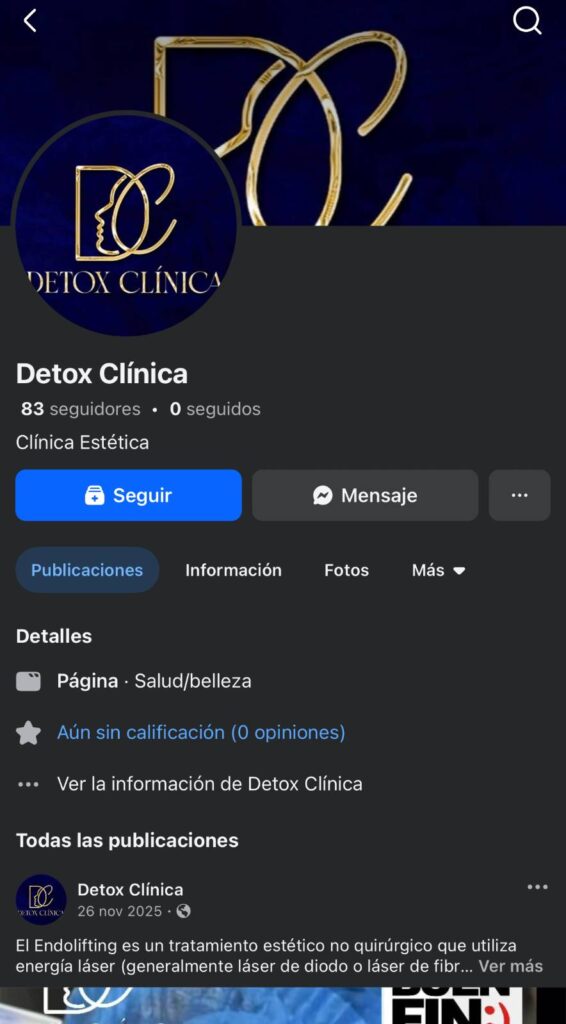 página de Facebook 