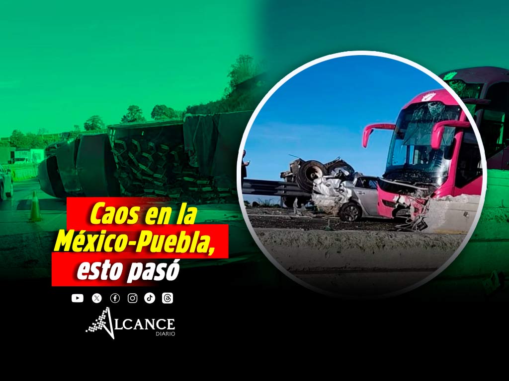 Caos en la autopista México - Puebla: volcadura de tráiler y carambola provocan cierre total y largas filas