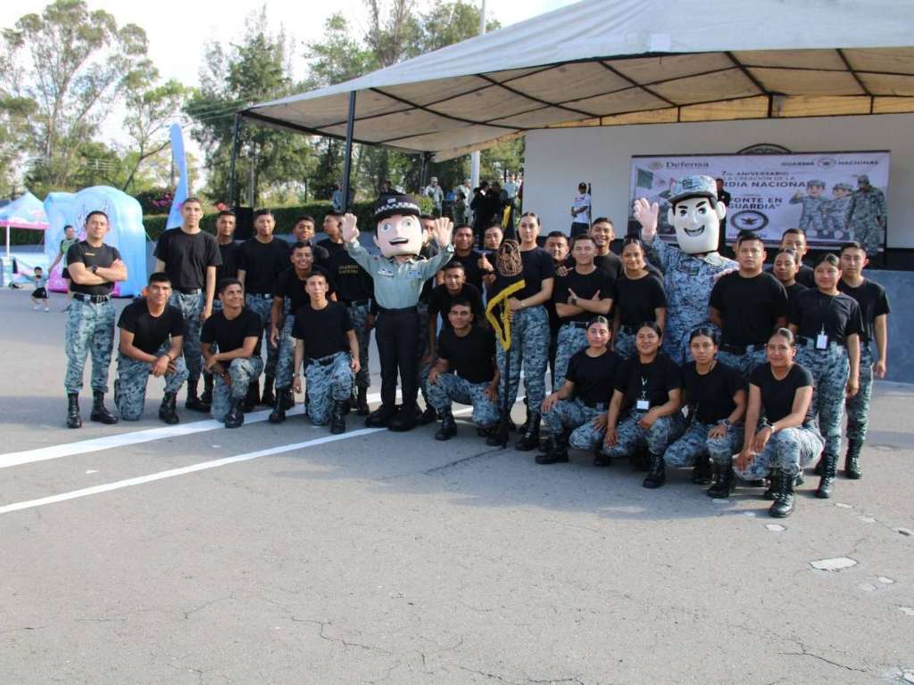 Conmemoran 7º aniversario de la Guardia Nacional con carrera y exposición en Puebla
