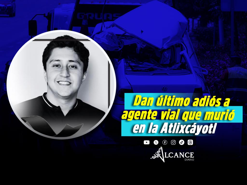 Dan último adiós en homenaje a agente de Proximidad Vial fallecido en volcadura sobre la Vía Atlixcáyotl