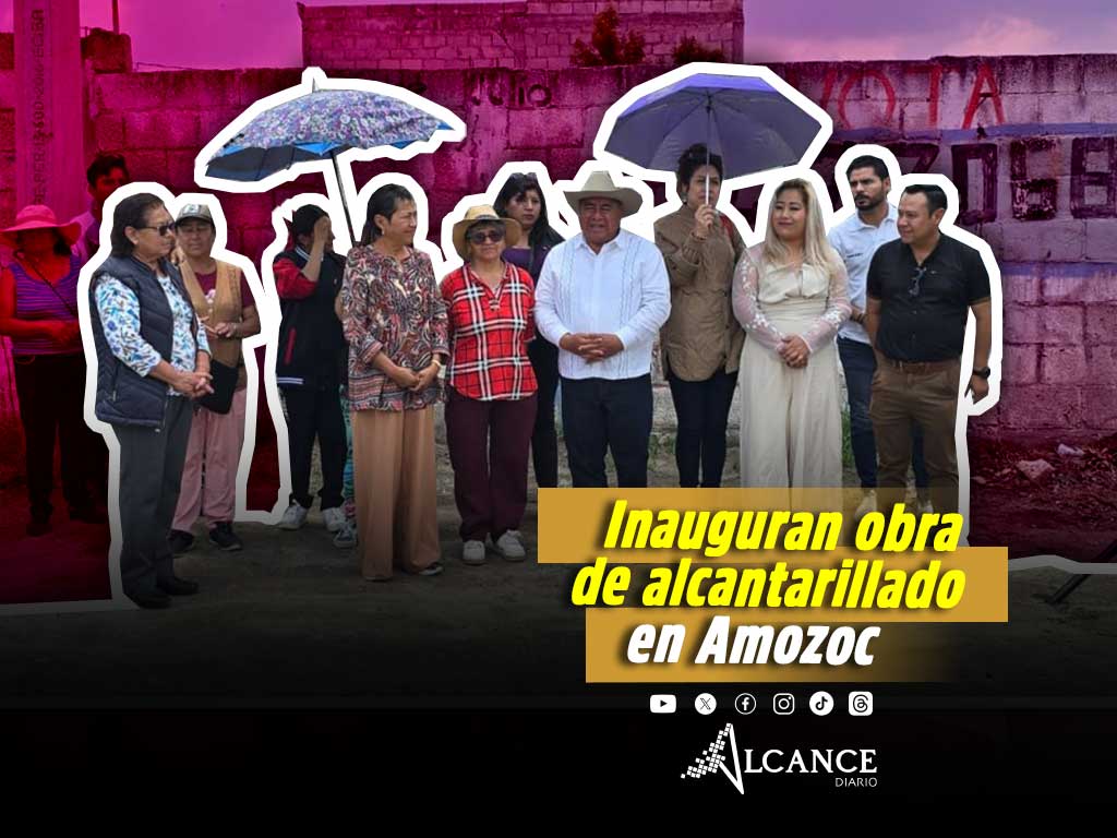 Entregan obra de alcantarillado en la colonia El Carmen de Amozoc