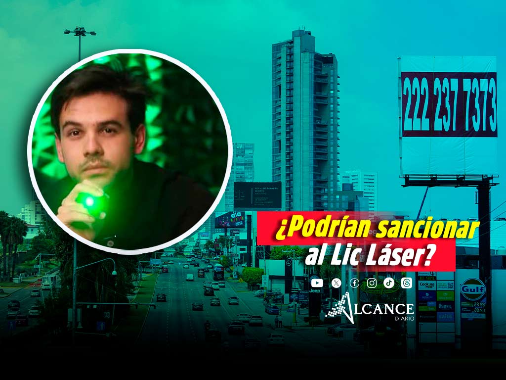 ¿Podrían sancionar al Lic Láser por apuntar en la Vía Atlixcáyotl?