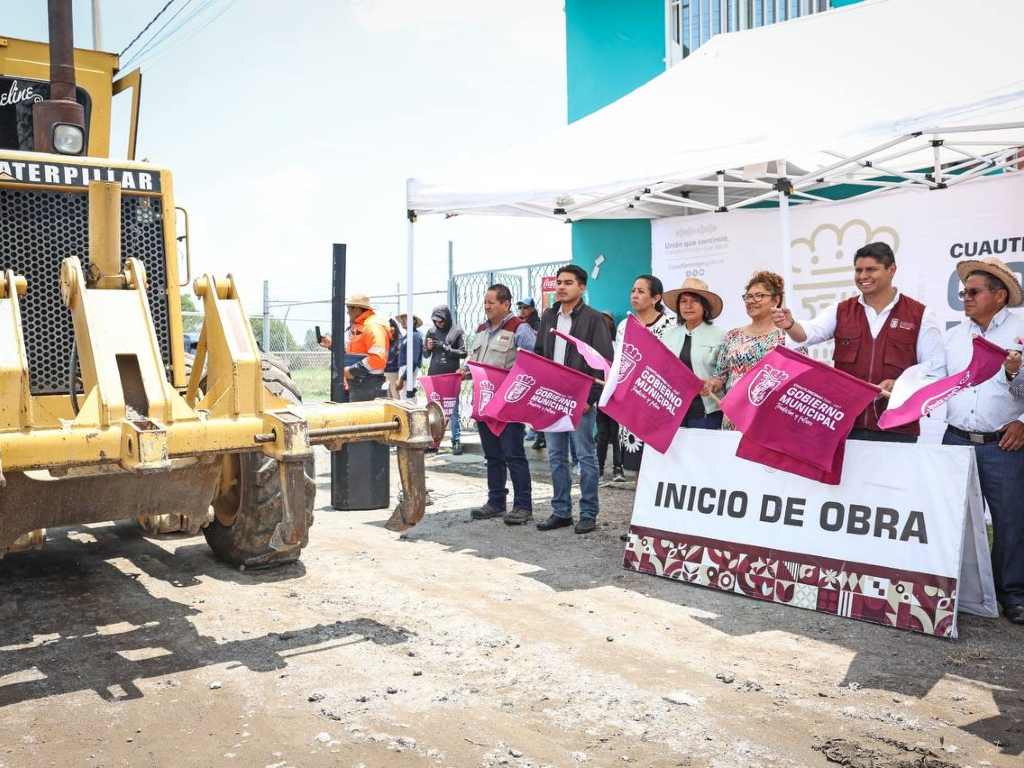 Arranca pavimentación en San Lorenzo Almecatla