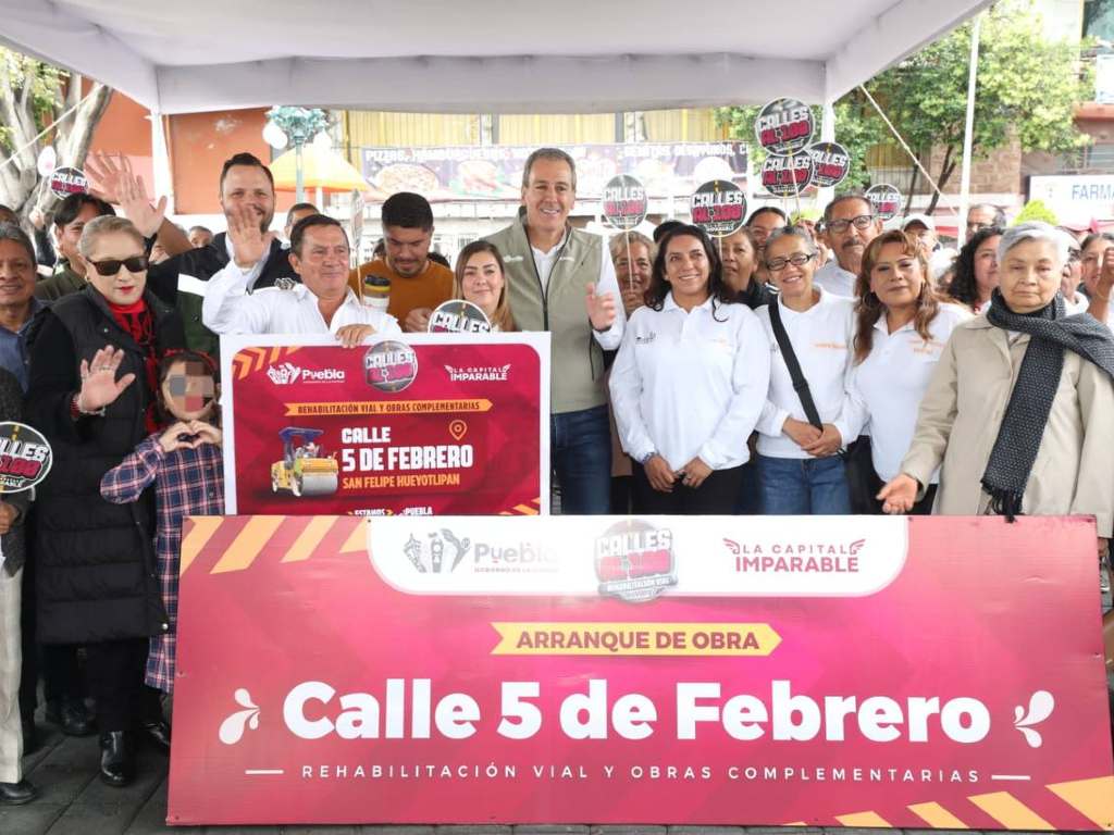 Arrancan trabajos de rehabilitación vial en la Junta Auxiliar de San Felipe Hueyotlipan