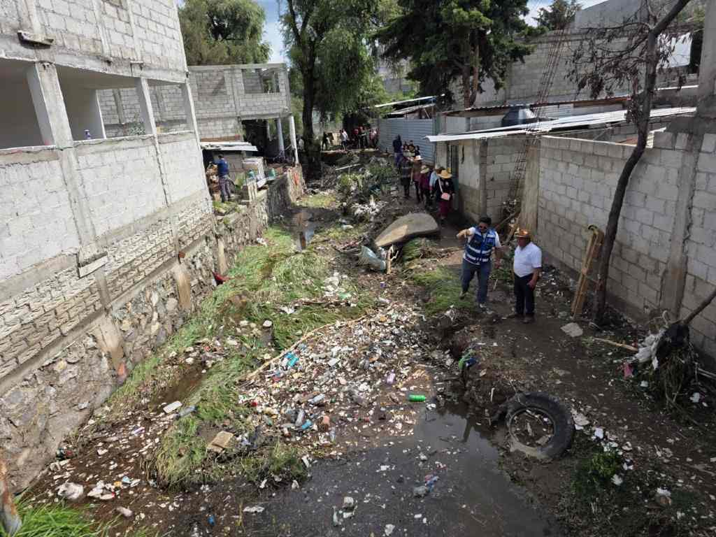 Atienen afectaciones provocadas por las intensas lluvias en Amozoc