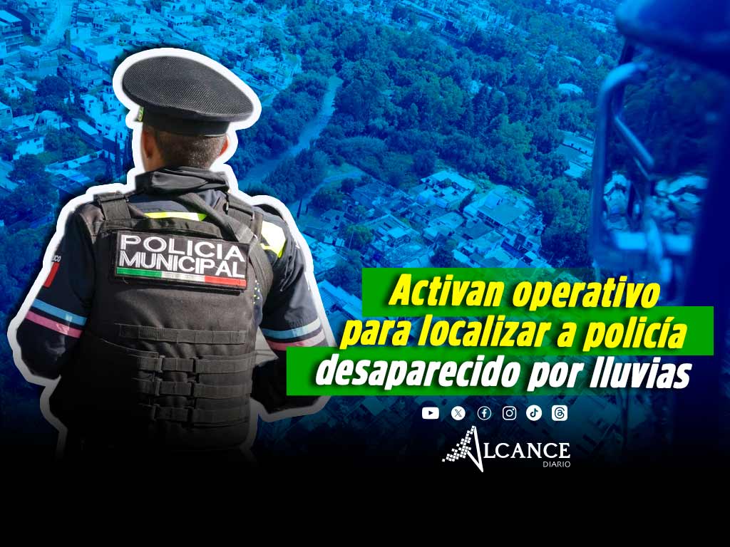 Despliegan operativo de búsqueda por policía municipal de Ocoyucan desaparecido tras las lluvias