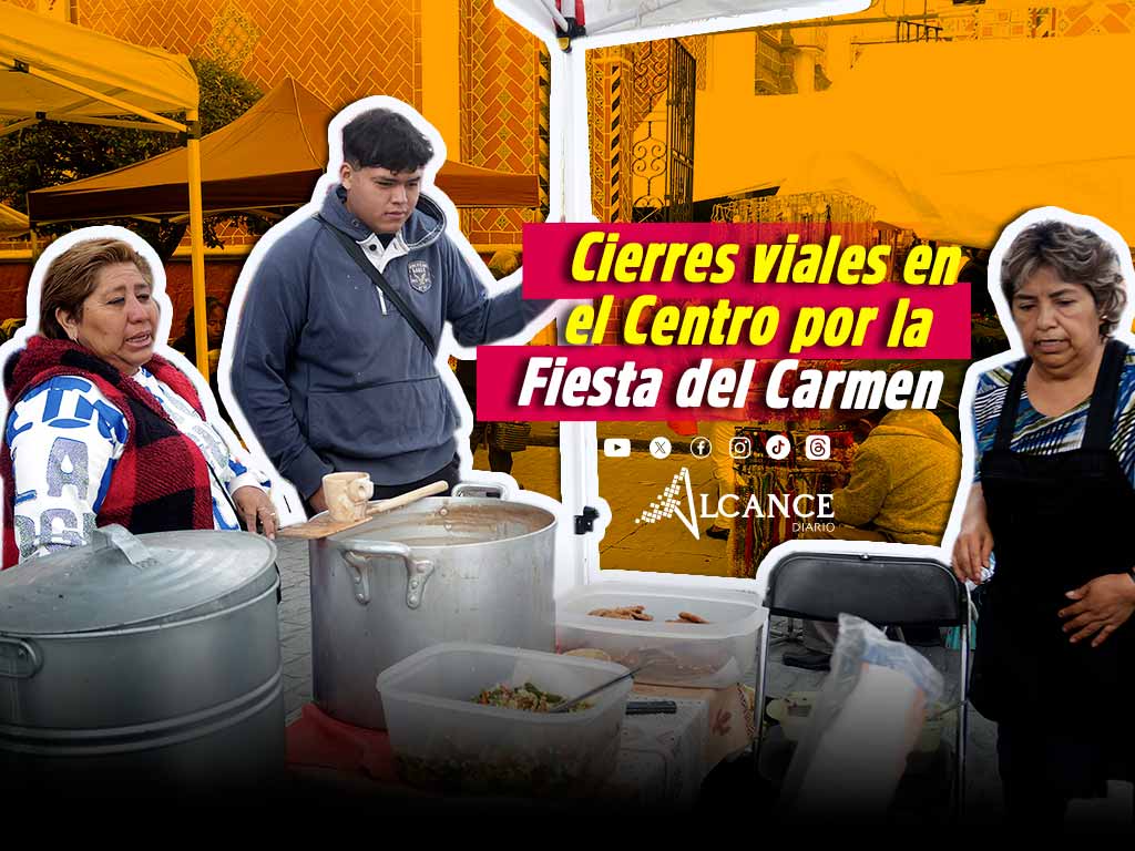 Cierres viales en el Centro Histórico de Puebla por la Fiesta de la Virgen del Carmen: estas calles permanecerán cerradas