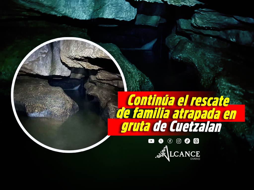 Familia queda atrapada en Gruta Chichicazapan de Cuetzalan; rescatan a dos y siguen buscando a cuatro