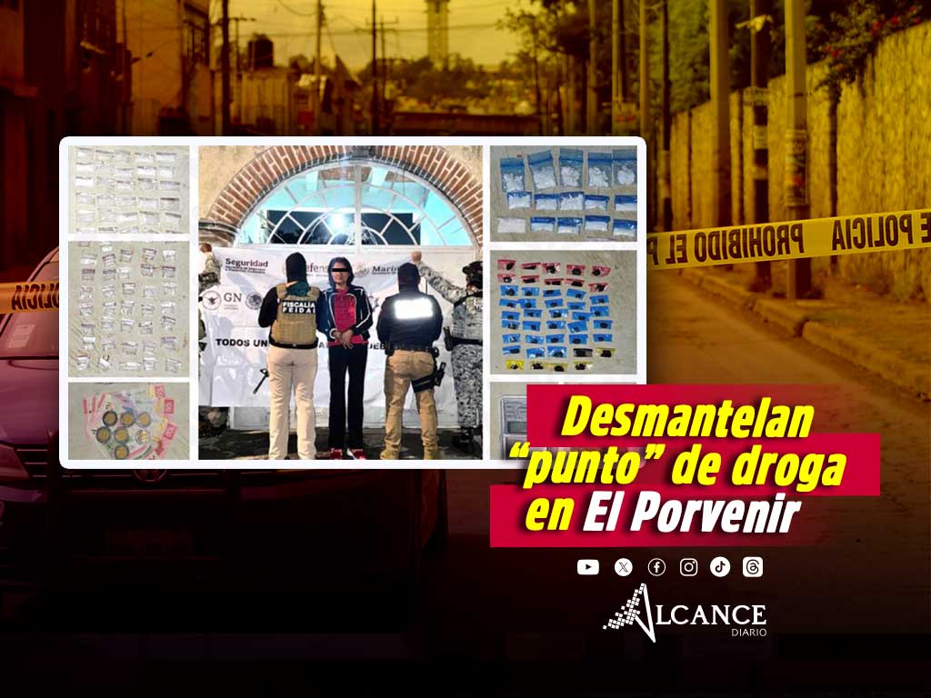 Detienen a mujer en inmueble de El Porvenir que tenía más de 200 dosis de droga