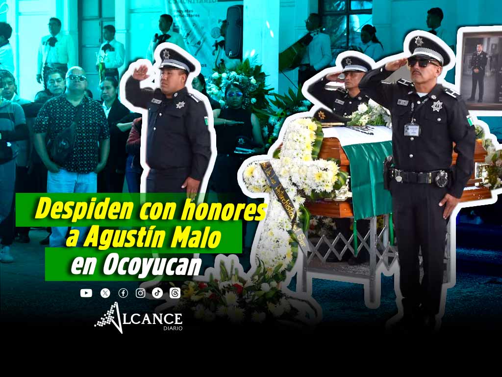 Ocoyucan despide con honores al comandante Agustín Malo Martínez, resaltan vocación de servicio