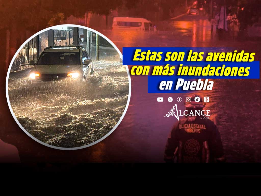 Estas son las avenidas que más inundaciones han registrado en las últimas lluvias en Puebla 