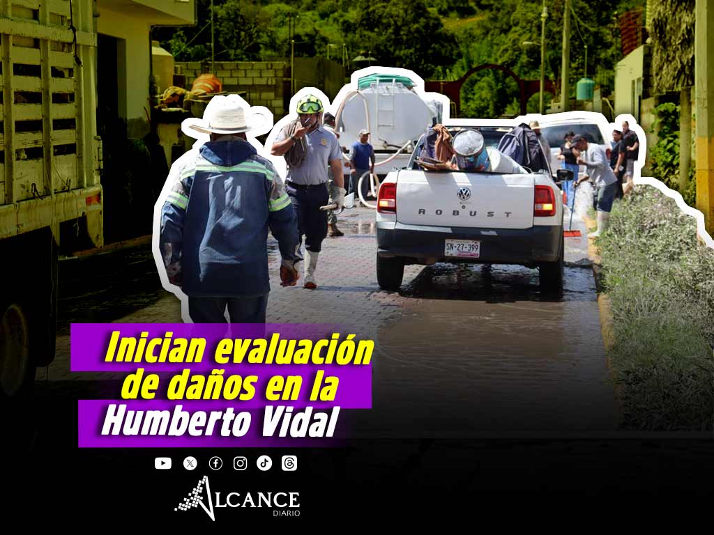 Evalúan daños en la Humberto Vidal tras las fuertes lluvias de este miércoles