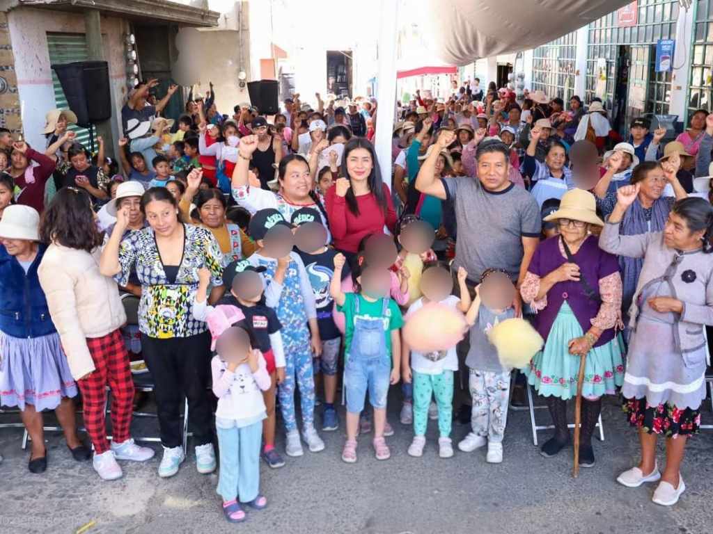 Gaby “La Bonita” Sánchez jornada de activación física en San Miguel Canoa