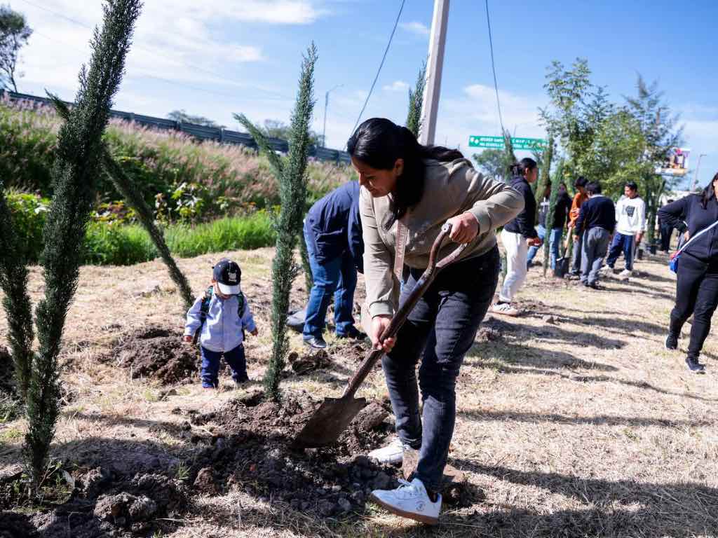 Realizan jornada de reforestación en telesecundaria de la inspectoría Emiliano Zapata