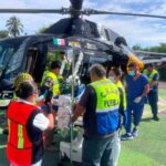 Trasladan en helicóptero a hombre de Acatlán de Osorio a Puebla tras accidente vial