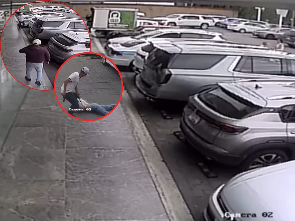 VIDEO: “Le arrancaron la bolsa”; así operan presuntos asaltantes en Plaza Arco Lomas