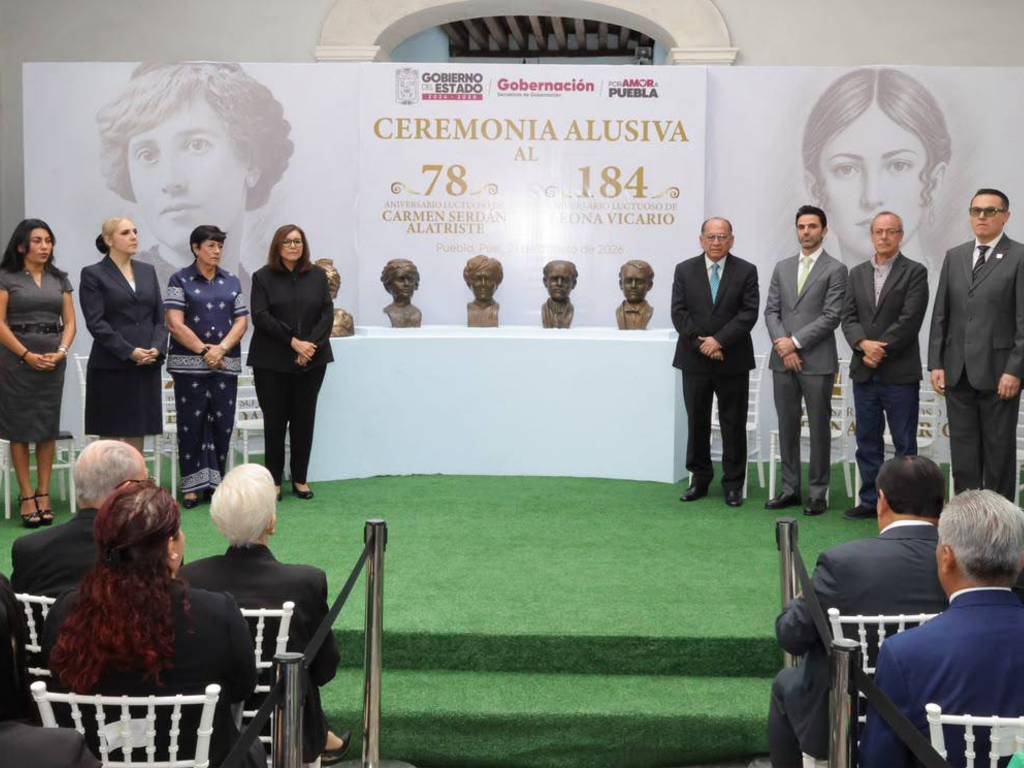 Conmemoran en Puebla aniversario luctuoso de Carmen Serdán Alatriste y Leona Vicario