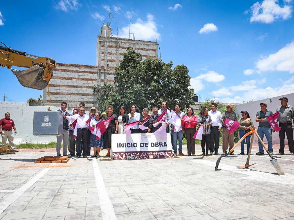 Omar Muñoz inicia construcción de nueva Casa Ejidal para Cuautlancingo