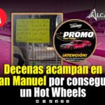 Fans acampan en Walmart San Manuel por Hot Wheels Legends
