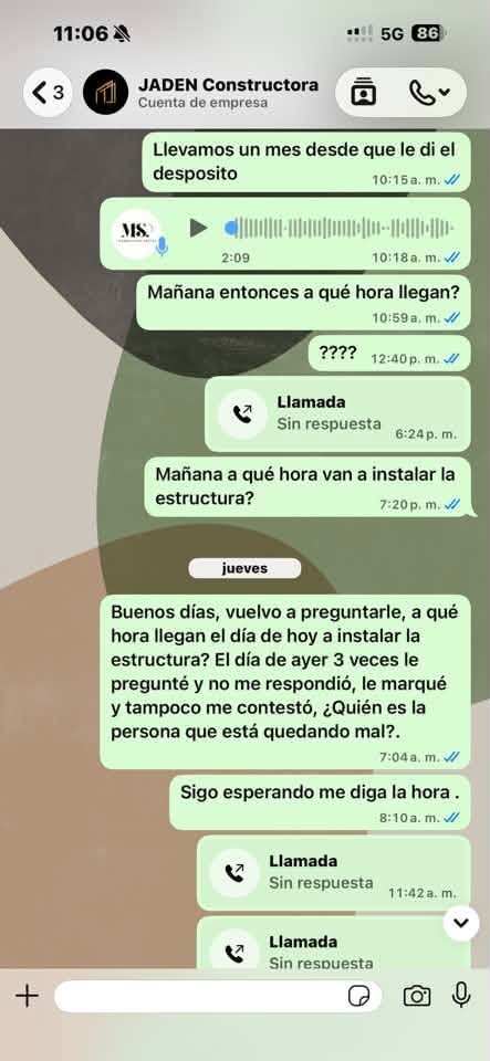 Denuncian a “constructora” por presunto incumplimiento en instalación de pérgola en Lomas
