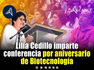 Dicta conferencia Rectora Lilia Cedillo en conmemoración del XIII aniversario Biotecnología