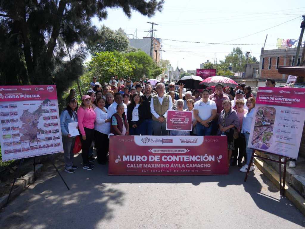Arranca construcción del muro de contención en San Sebastián de Aparicio