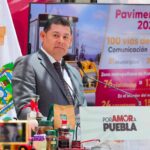 Con 13 trenes de pavimentación y 14 módulos de maquinaria se pavimenta Puebla
