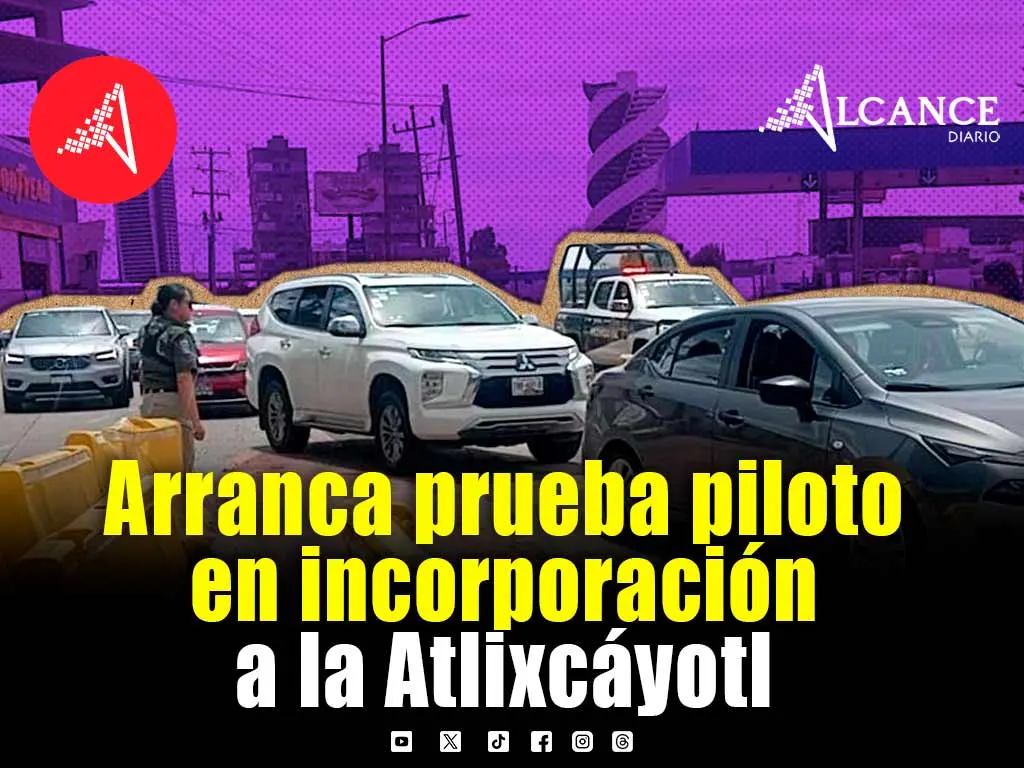 Arranca tarde prueba piloto en la Vía Atlixcáyotl; ¿sí se agiliza el tráfico?