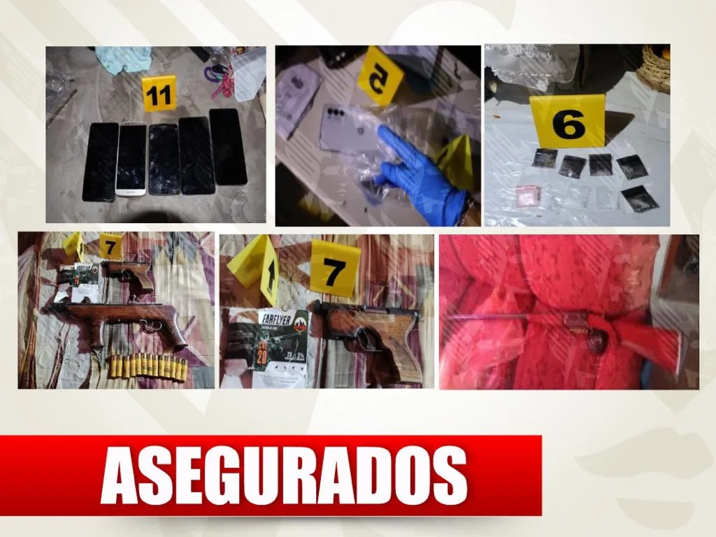 Aseguran armas y narcóticos tras cateos a dos predios en Coronango