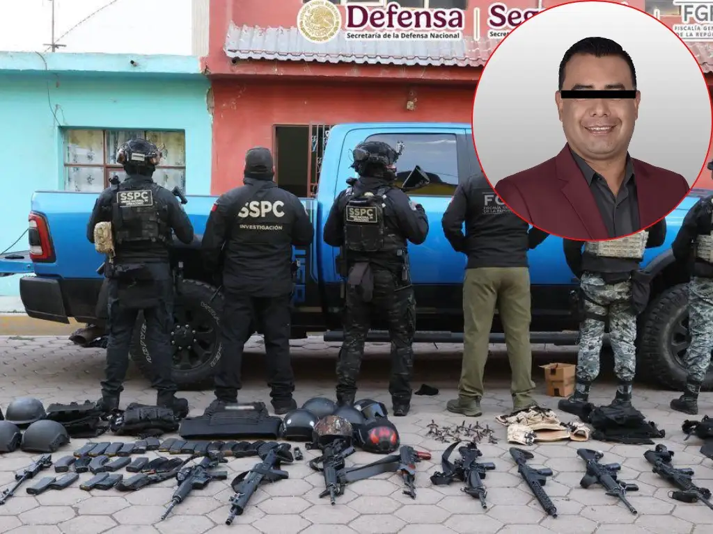 Confirma Harfuch detención de alcalde de Esperanza, Puebla, y ocho personas más; aseguran 35 armas y vehículos blindados