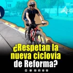 Comercios y vehículos invaden espacios aledaños a la nueva ciclovía de Reforma