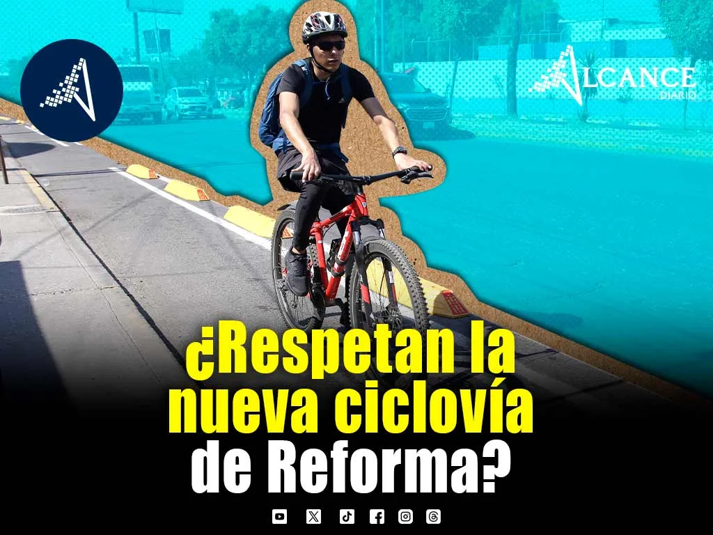Comercios y vehículos invaden espacios aledaños a la nueva ciclovía de Reforma