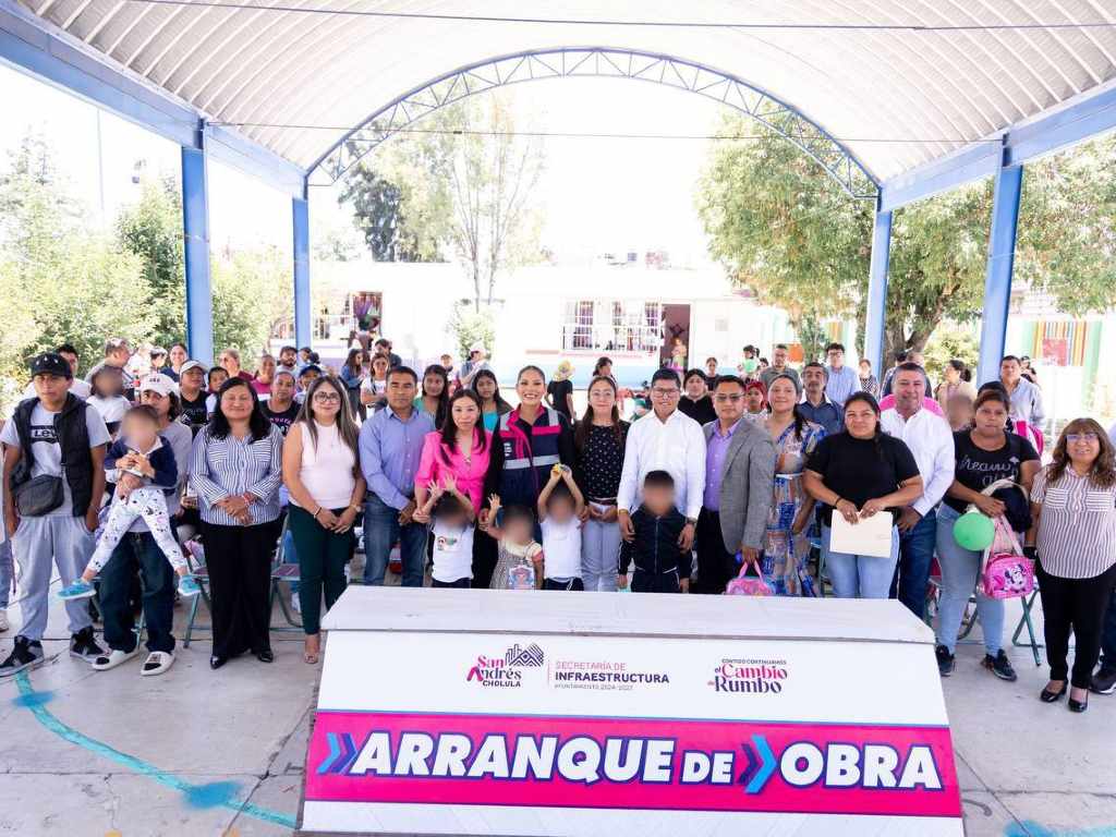 Arranca construcción de una barda perimetral preescolar en inspectoría de San Andrés Cholula