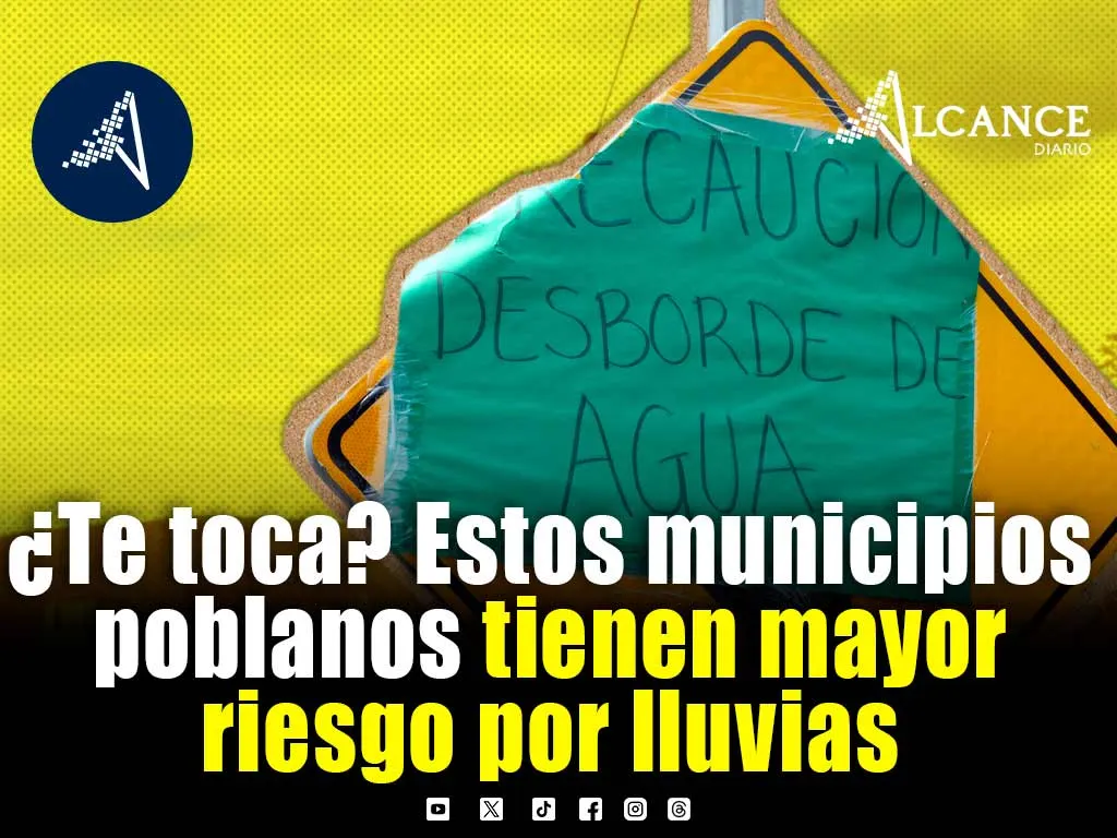 ¡Alerta! Estos 16 municipios de Puebla enfrentan riesgo de siniestros por lluvias