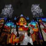Videomapping en la Catedral de Puebla revive la Independencia con tecnología y música
